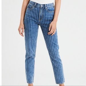 American Eagle Retro Striped Boyfriend Jean